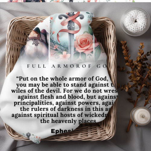 Pink Full armor of God fleece blanket