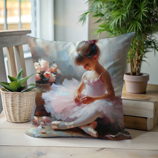 Ballet Rose - ballerina cushion cover