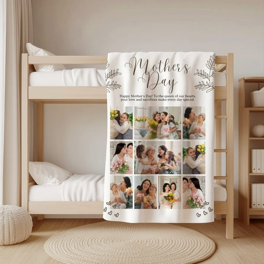 Mother's day gift photo memory blankets
