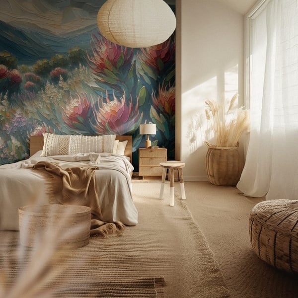 Hermanus fynbos wallpaper mural