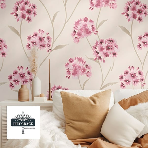 Pink Floral Wallpaper for Walls