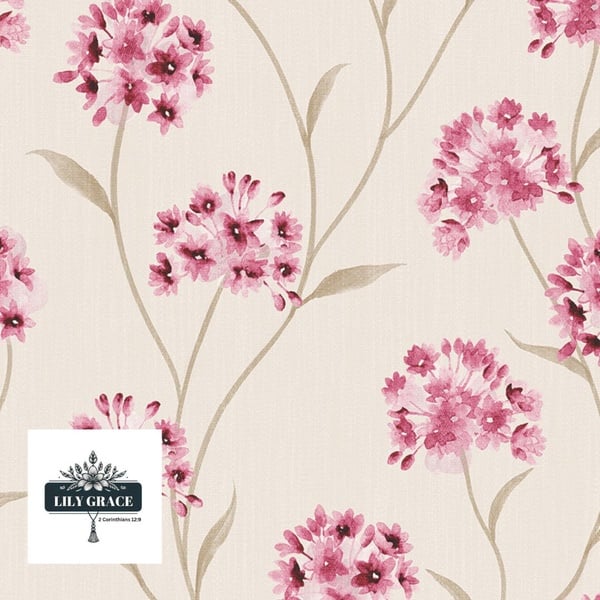 Pink Floral Wallpaper for Walls