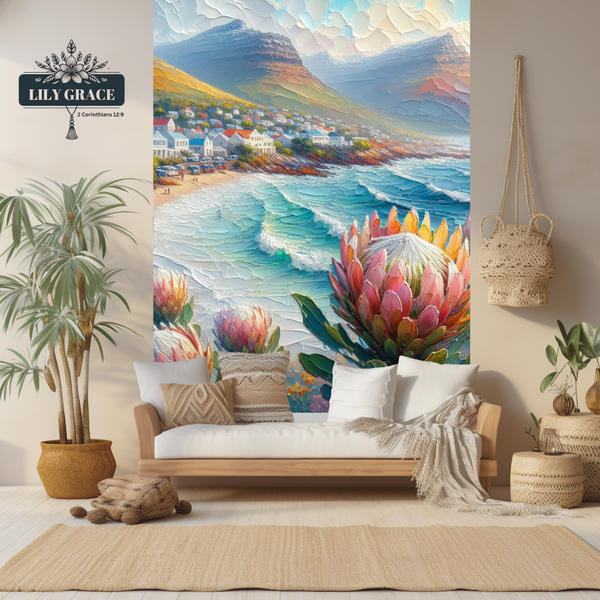 Protea beach wallpaper mural