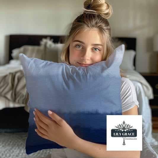 Blue scatter cushion cover sale