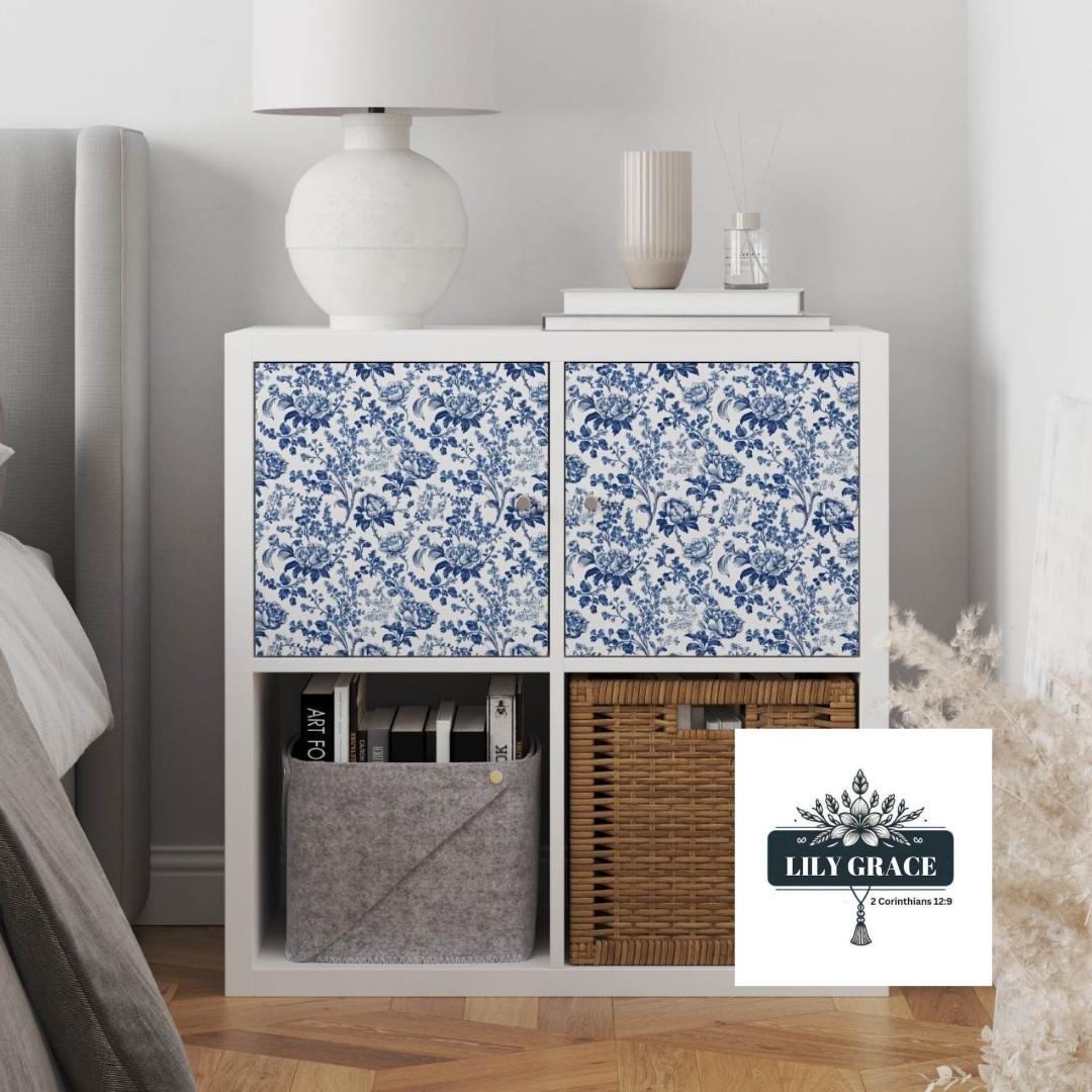 Blue chinoiserie l decoupage paper