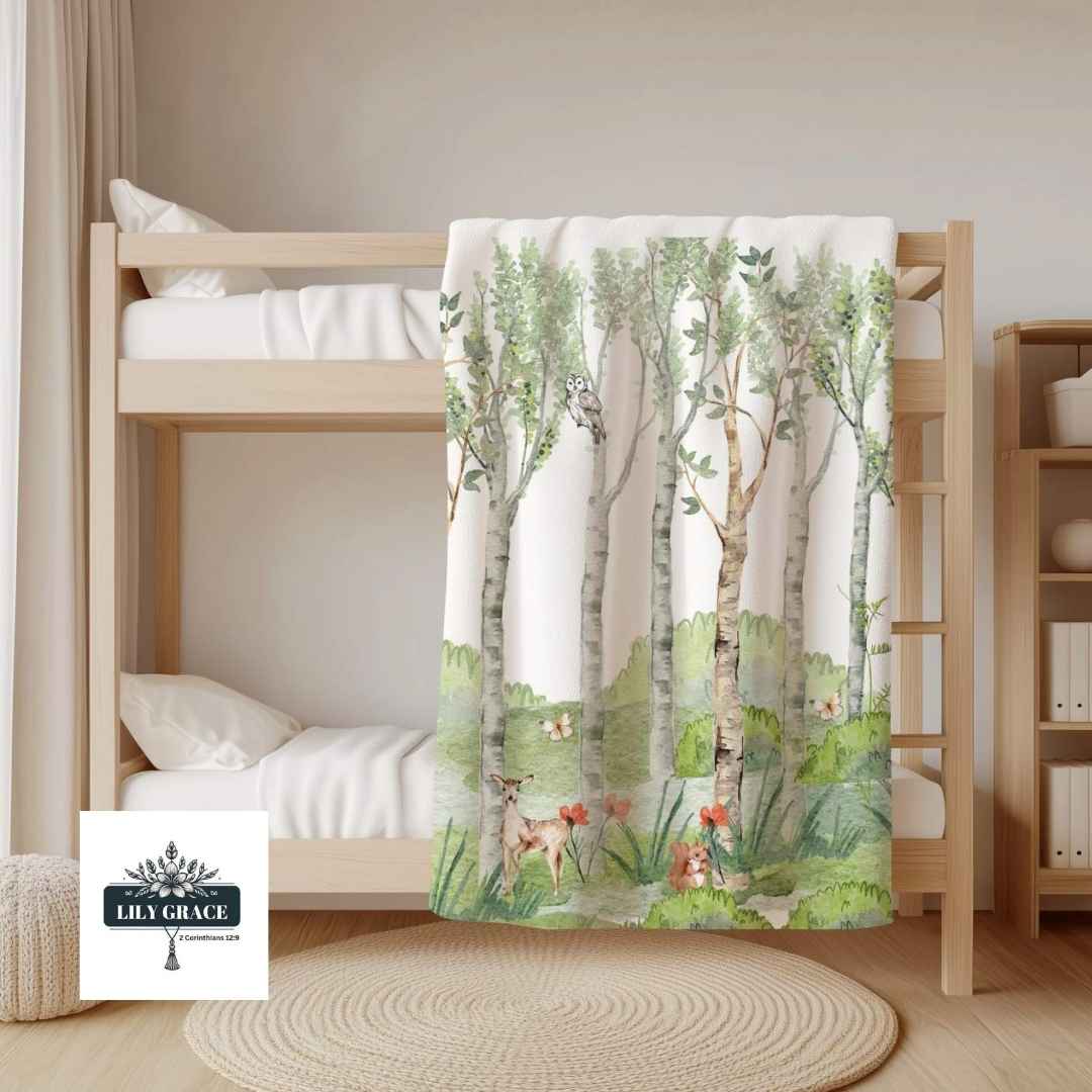 A Forest Story – Woodland Fleece Blanket