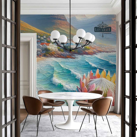 Protea beach wallpaper mural