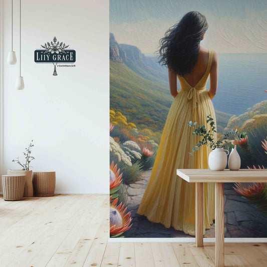 Early mornings mural. Custom wallpaper