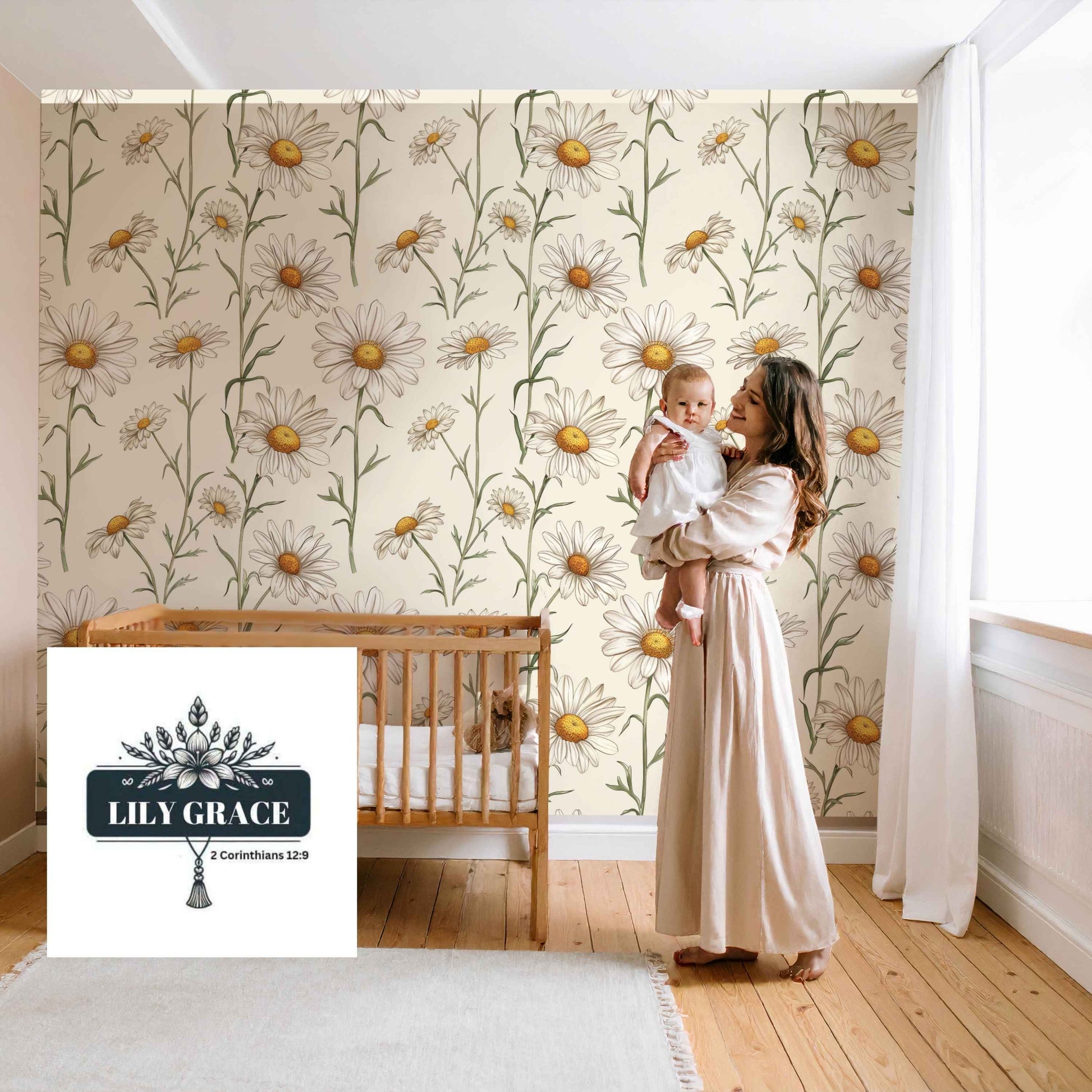 Pastel Daisy Wallpaper – Custom Wallpaper South Africa