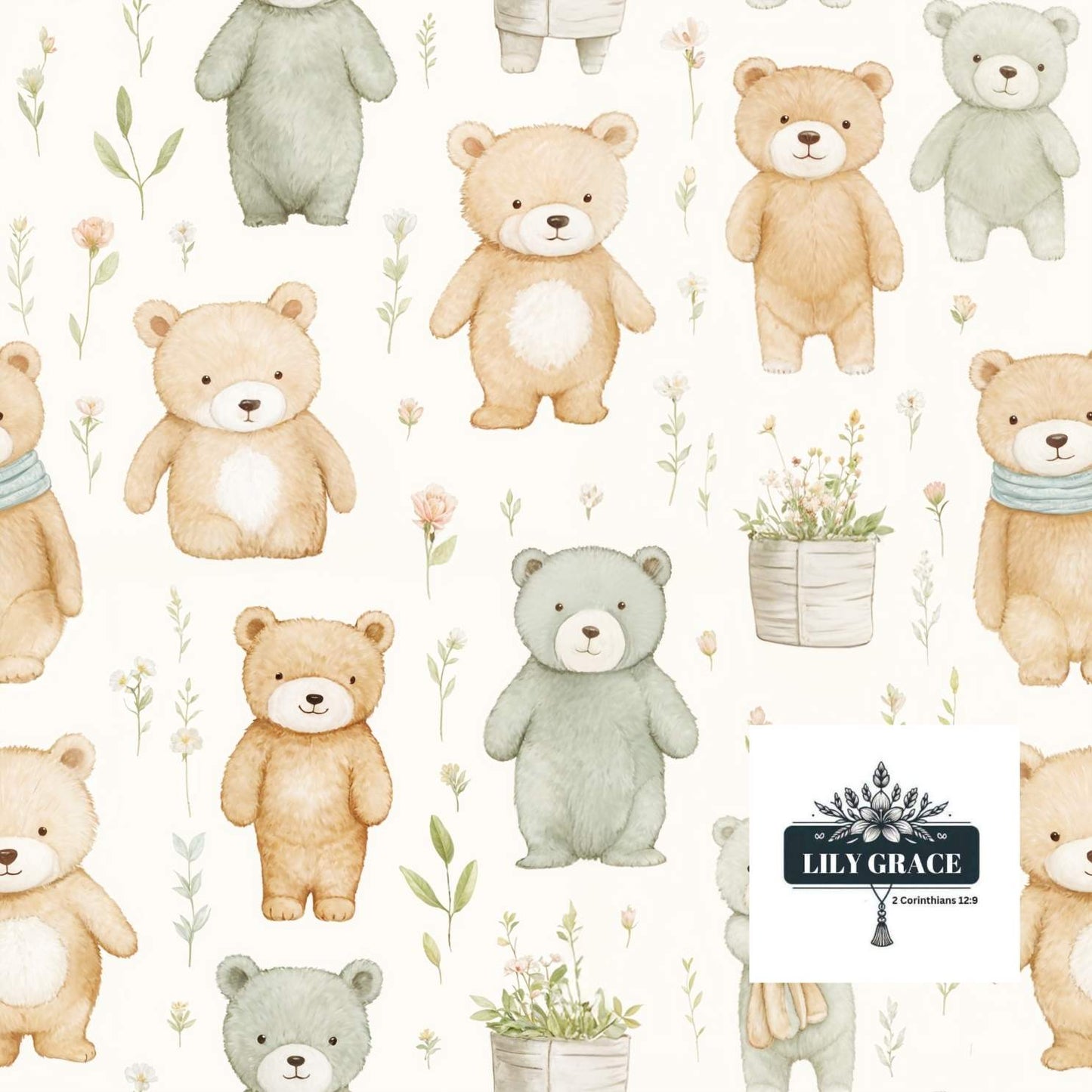 Baby bear Cotton Muslin Baby Blanket