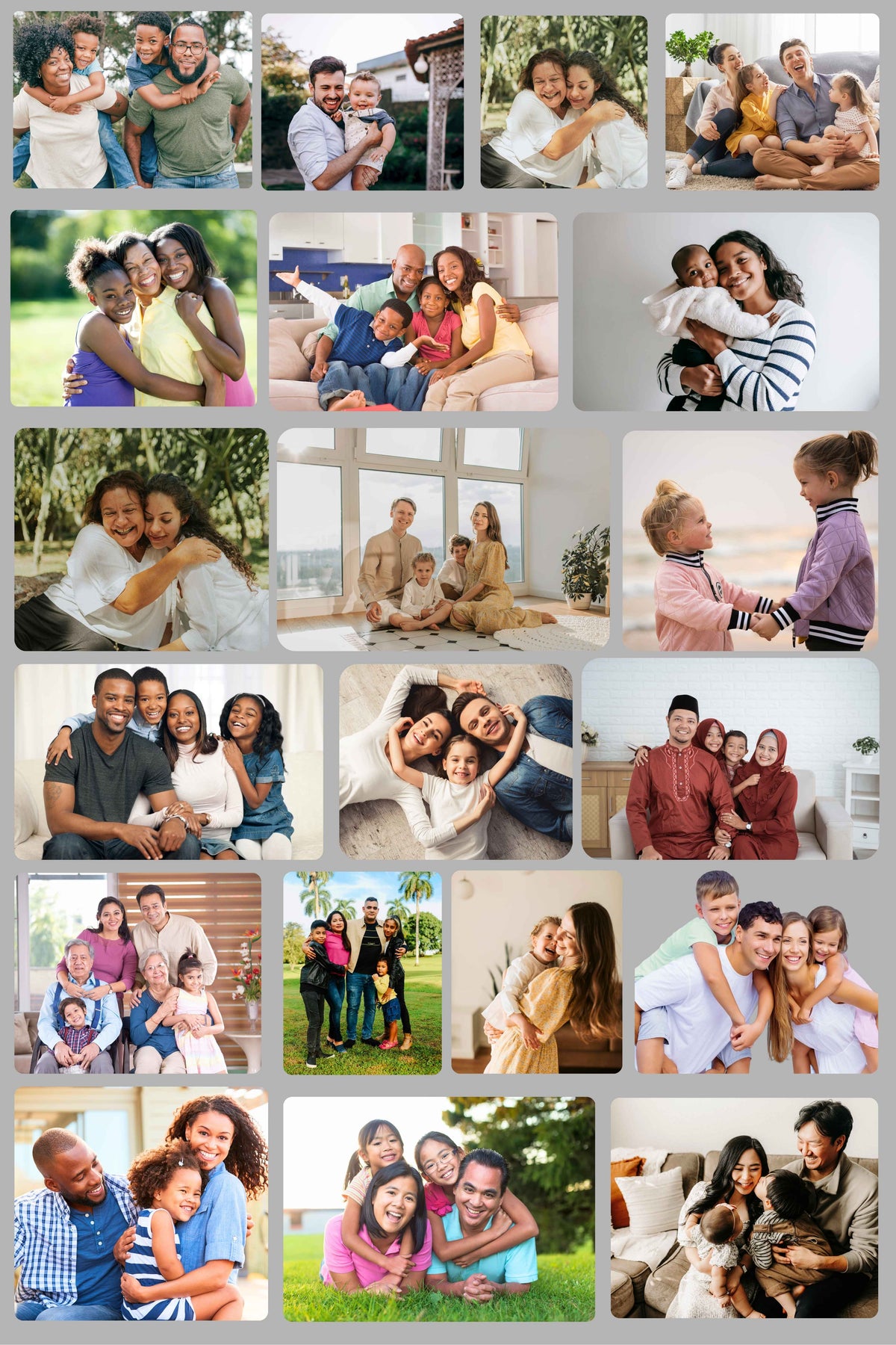 Collage Personalised Photo Blanket 1.5 × 1.5 m 20 photos