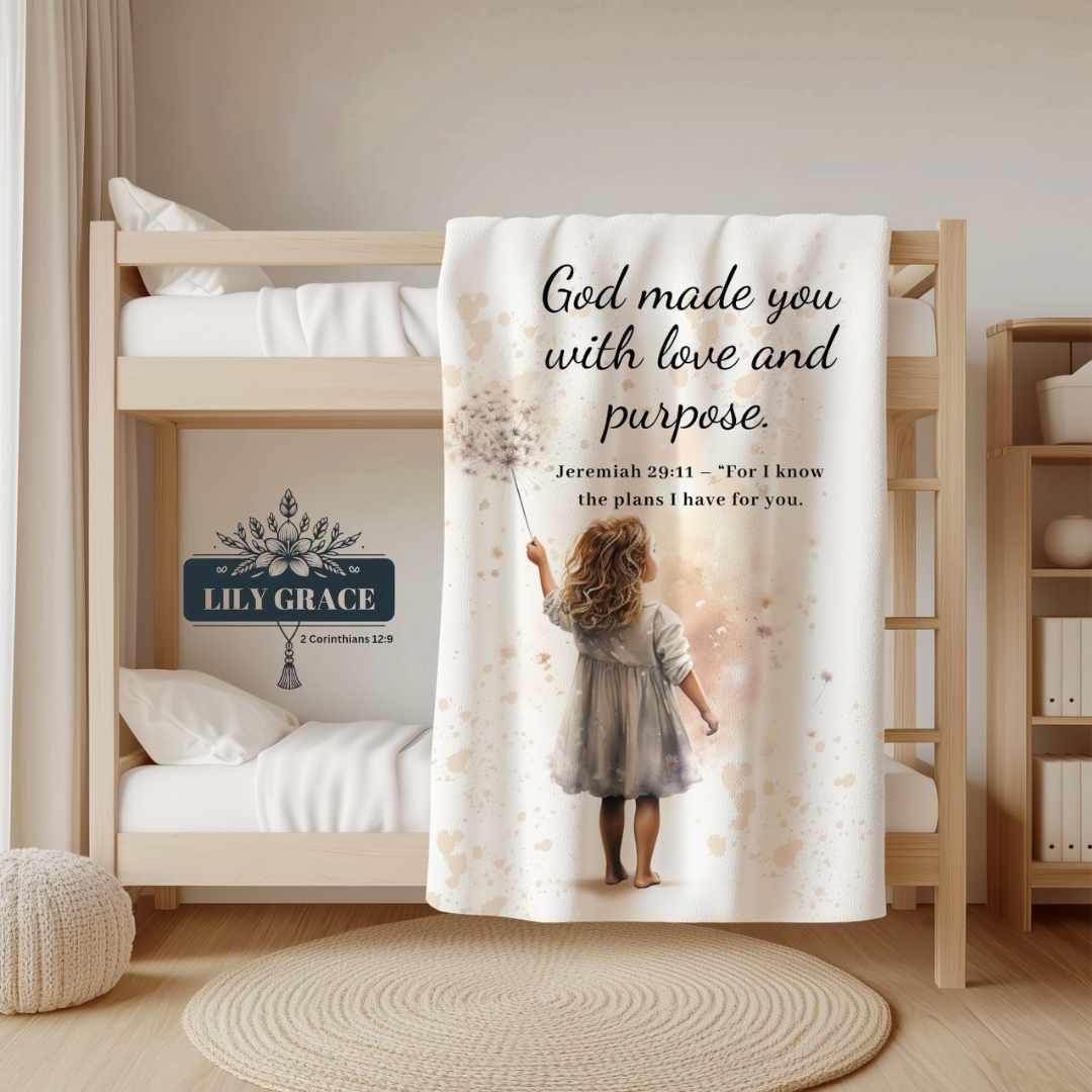 soft pink blanket. Christian art gift South Africa