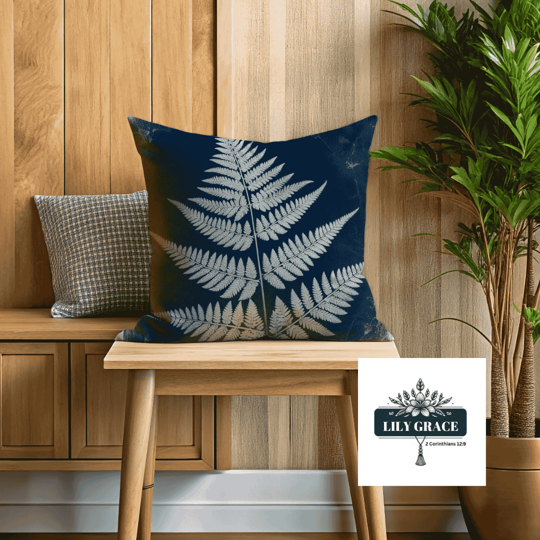Botanical Leaves blue Cushion Covers