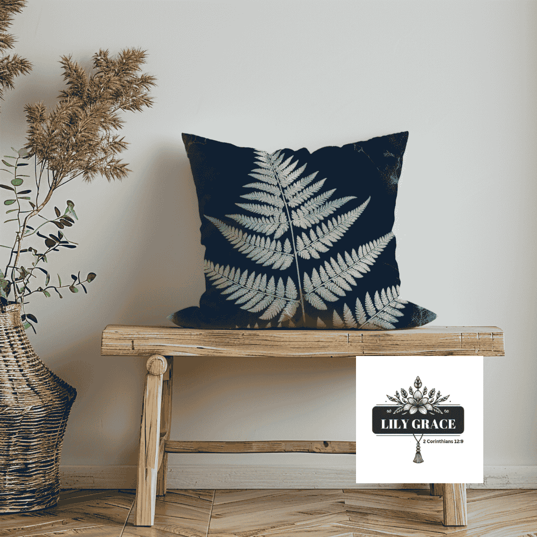 Botanical Leaves blue Cushion Covers