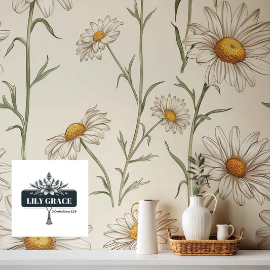 Pastel Daisy Wallpaper – Custom Wallpaper South Africa