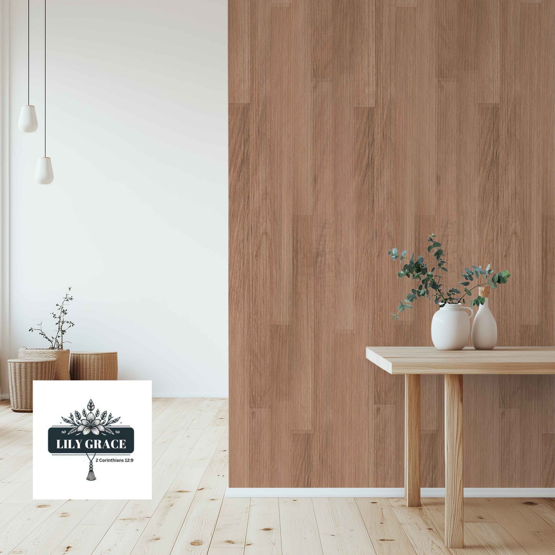 Modern Wood Panel Wallpaper – Ideal for Living Room Décor