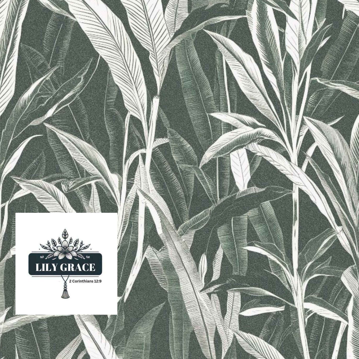 Engraved Tropics Forest Wallpaper – Premium Wall Decor