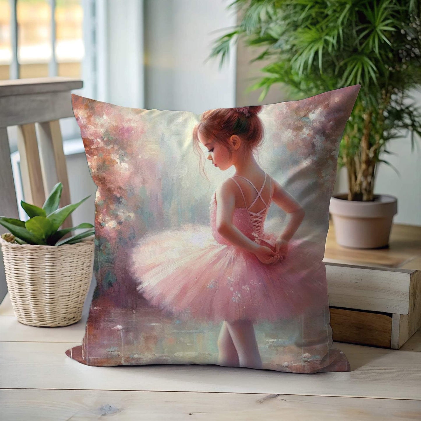 Little ballerina scatter cushion cover