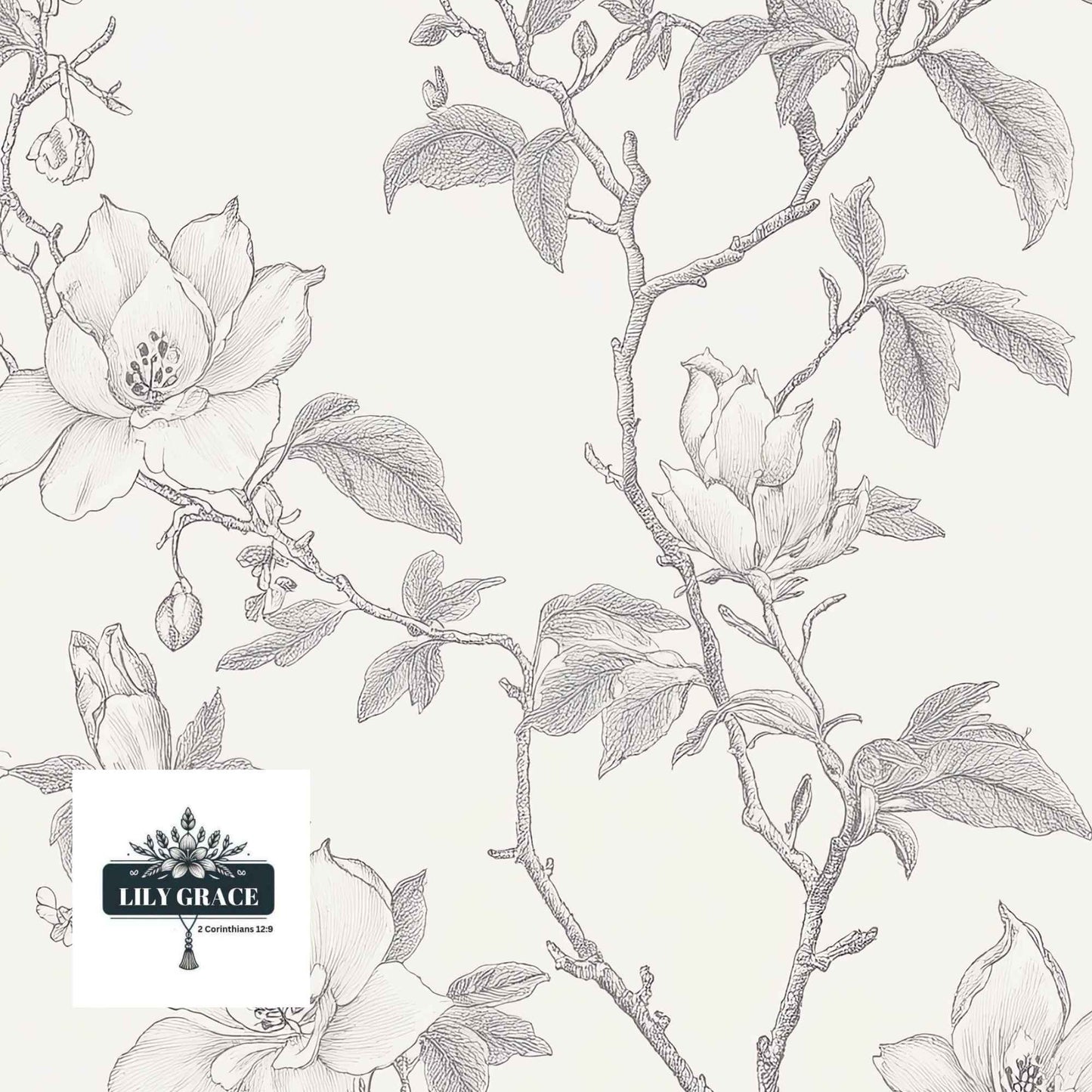 Spring Magnolia – Vintage Floral wall paper designs for bedroom