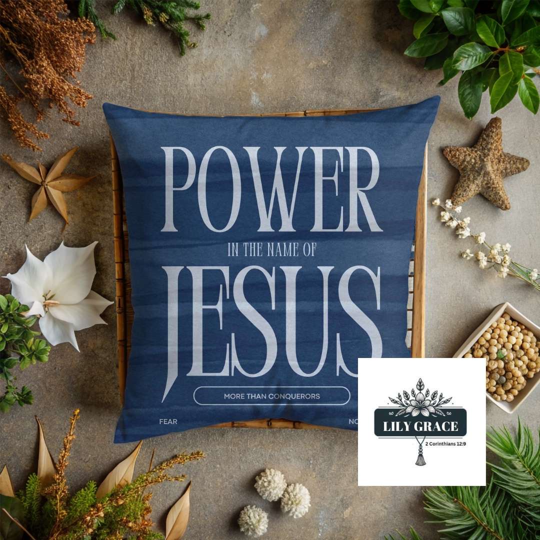 Power in the Name of Jesus – Blue Faith Blanket