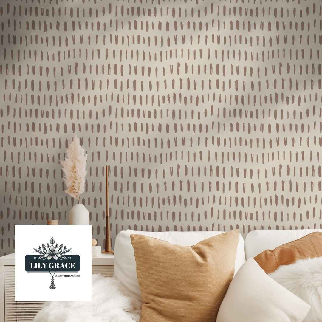 Serene Boho Pink Wallpaper for walls