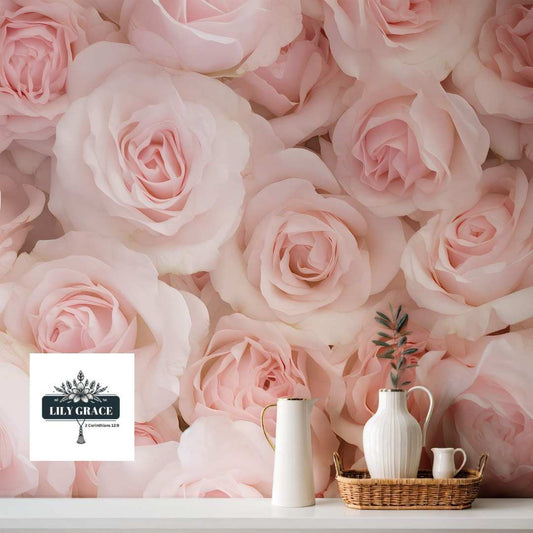 Soft Pink Roses Wallpaper