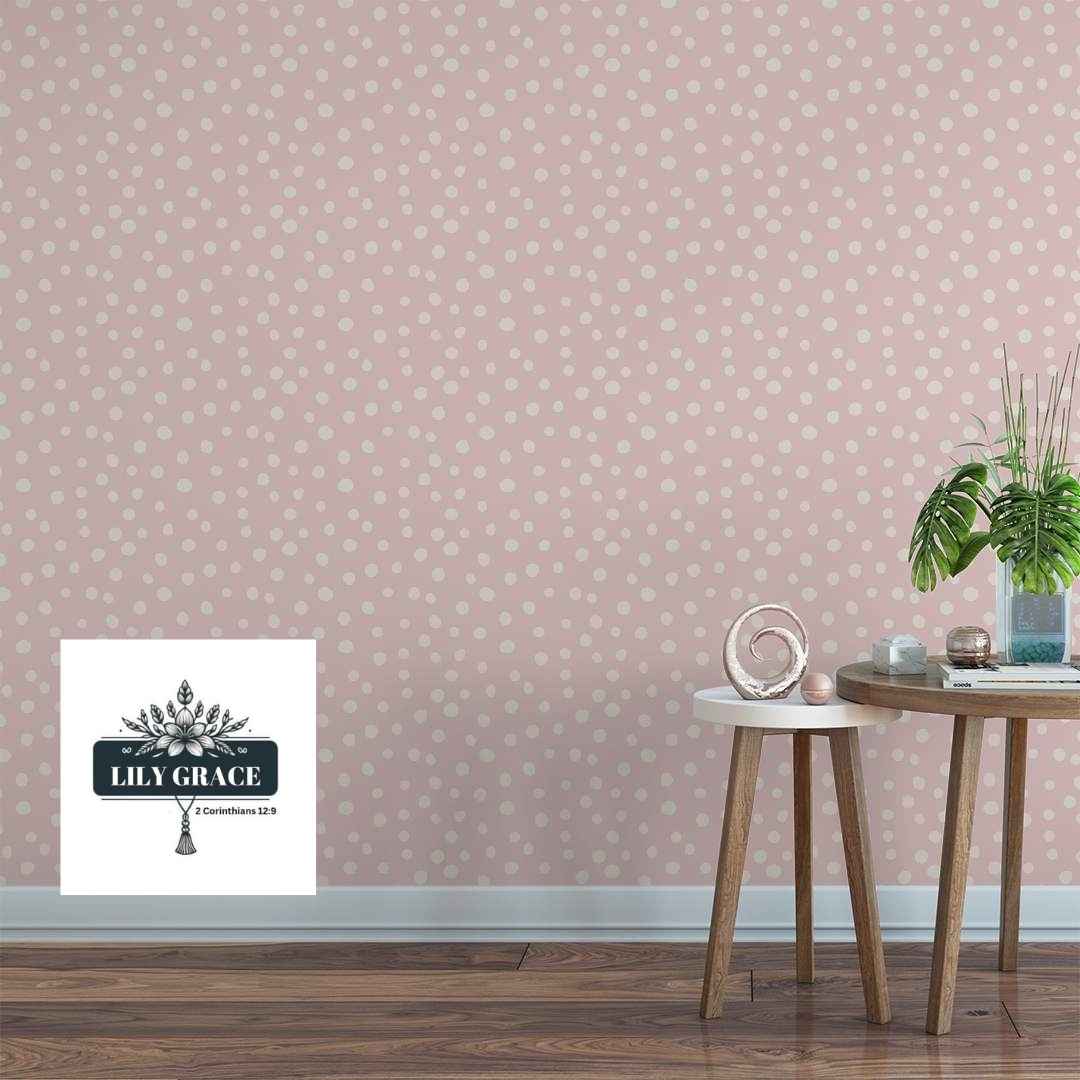 Polka dot Pink Wallpaper