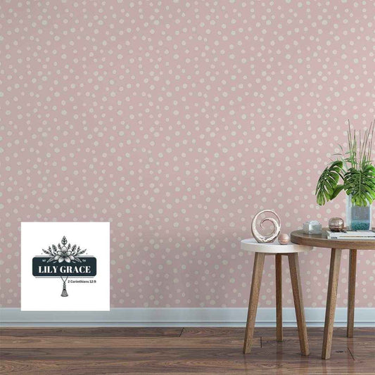 Polka dot Pink Wallpaper