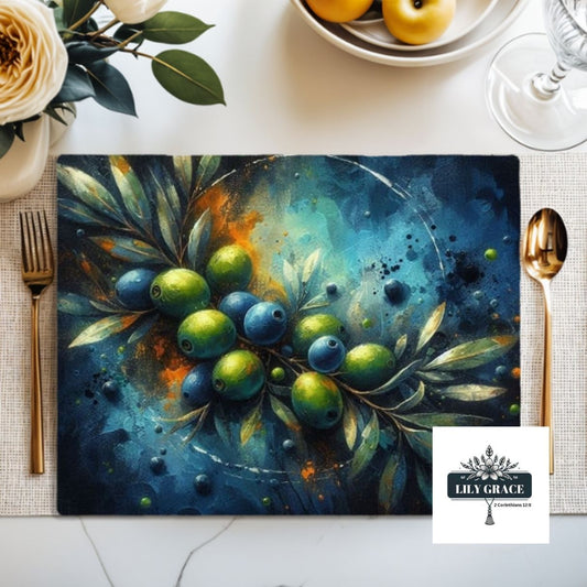 Olive Recycled Felt placemats