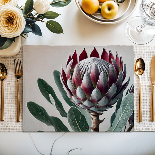 Red Protea Recycled Felt placemat