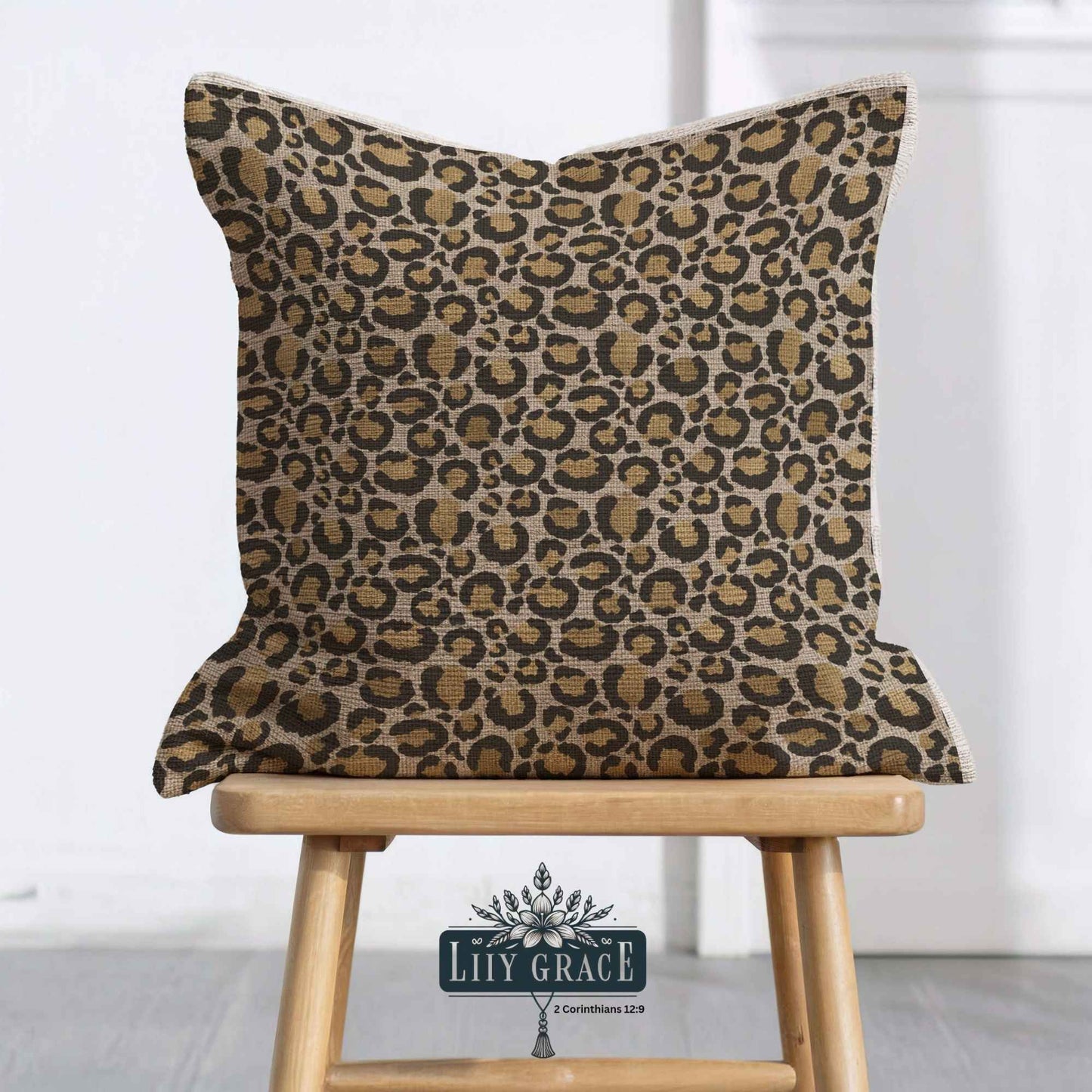 Leopard Print Linen Texture scatter cushion covers set of 3