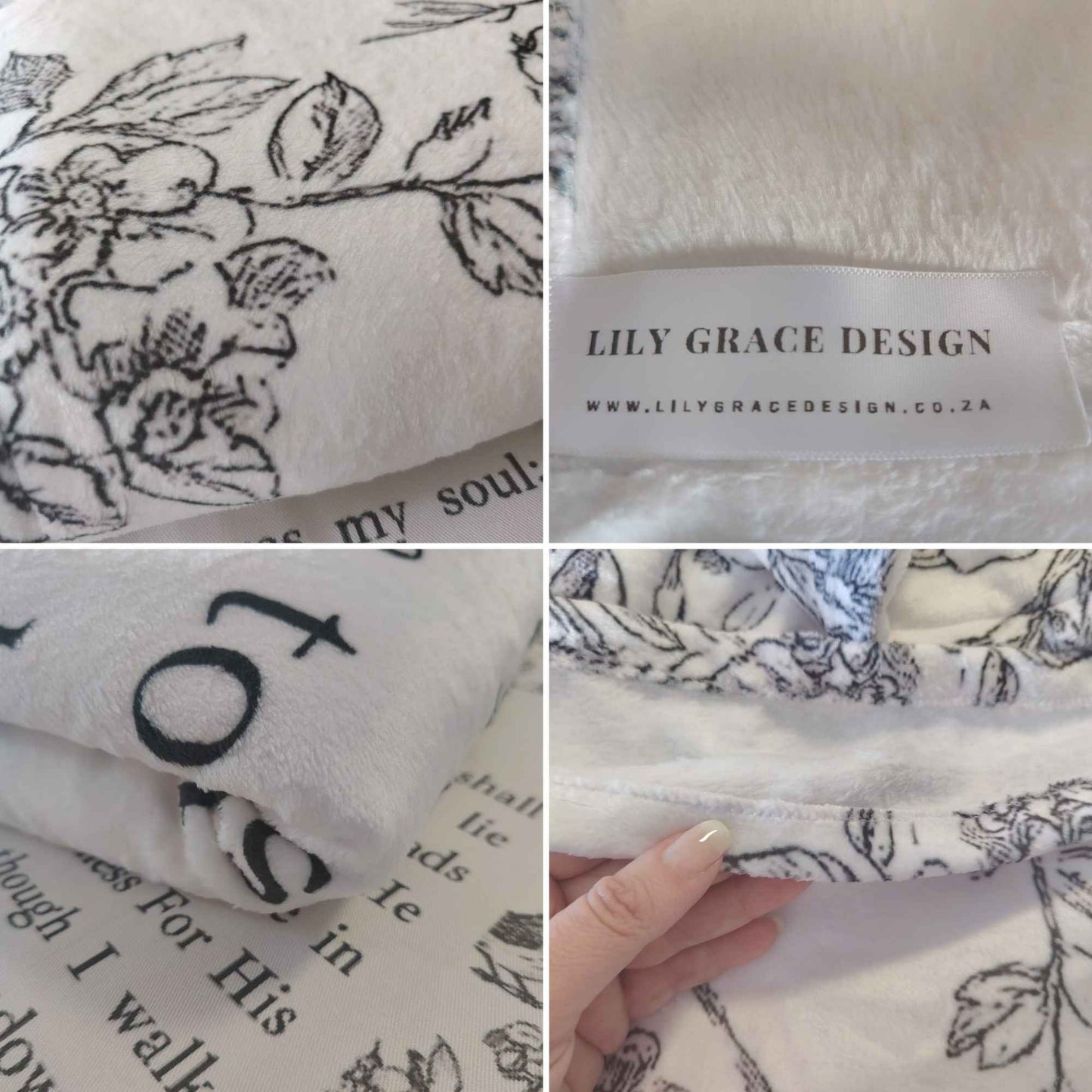 Psalm 23 Fleece Throw Blanket (Ready to Ship) 1.2 x 1.2 m