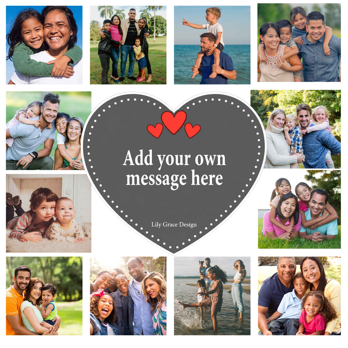 Add your own message photo blanket ( 12 photos )