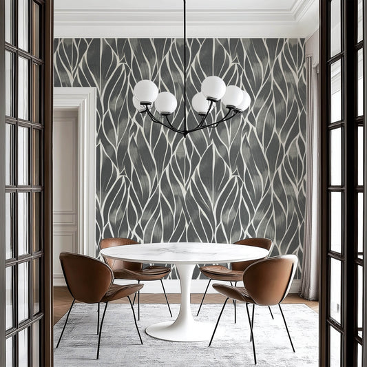 Feature Wall – Tropical Engrave Leaf Wallpaper South Africa