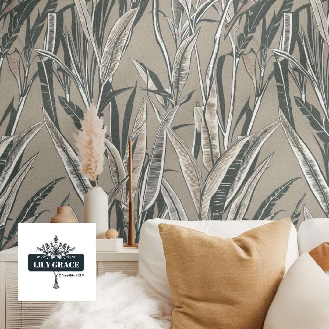 Engrave Leaf Wallpaper for walls