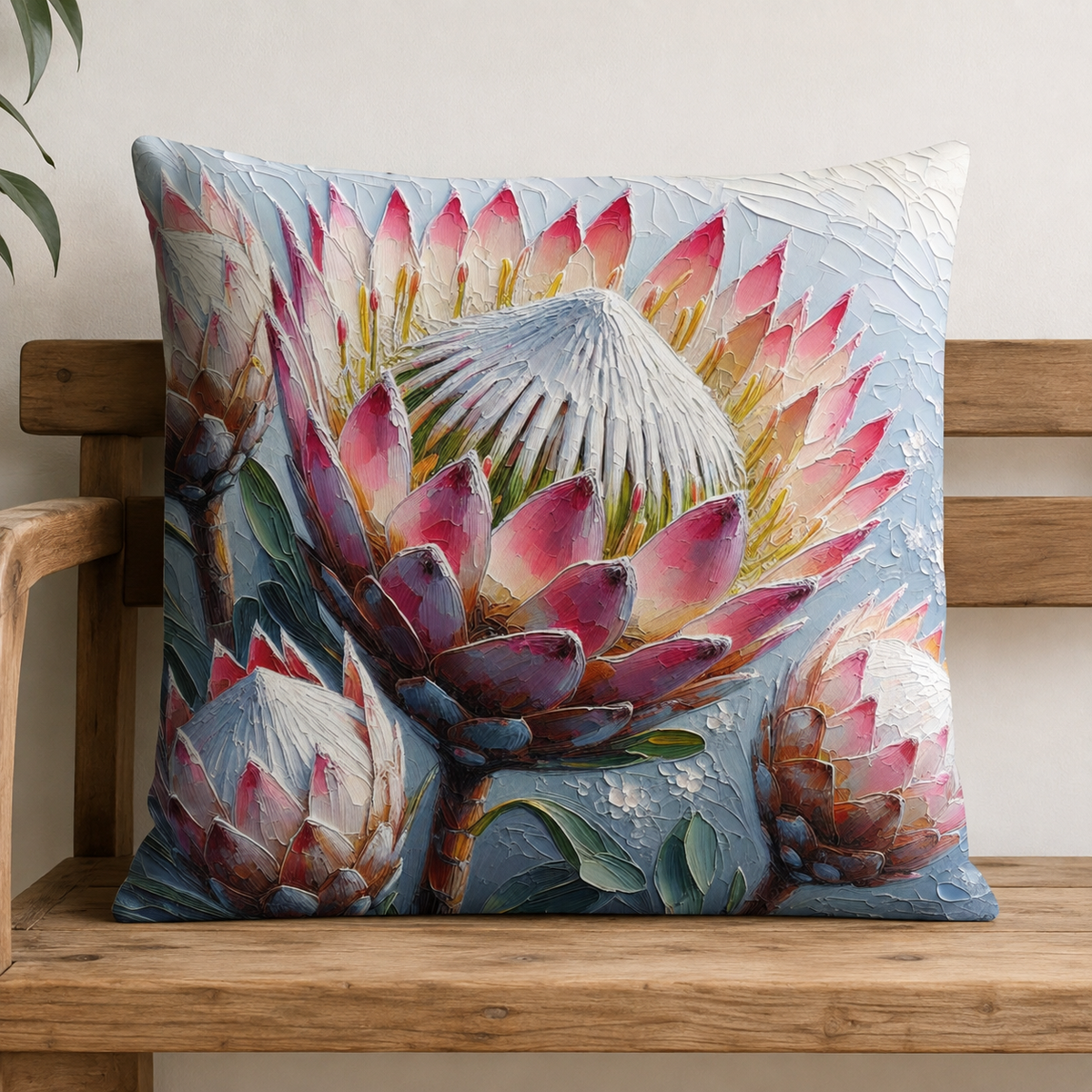 Pastel Protea Cotton Cushion Cover | Limited Batch