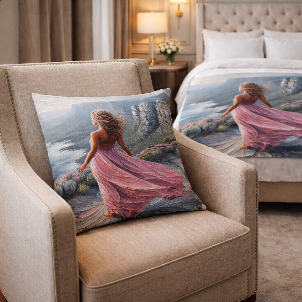 Christian bedding pink scanner cushion