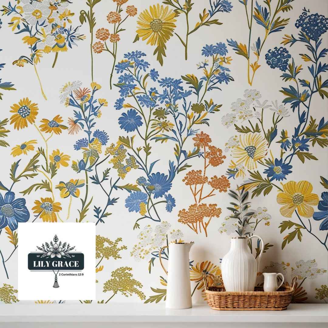 Botanical Bloom – Flowers Wallpaper (South Africa Exclusive)