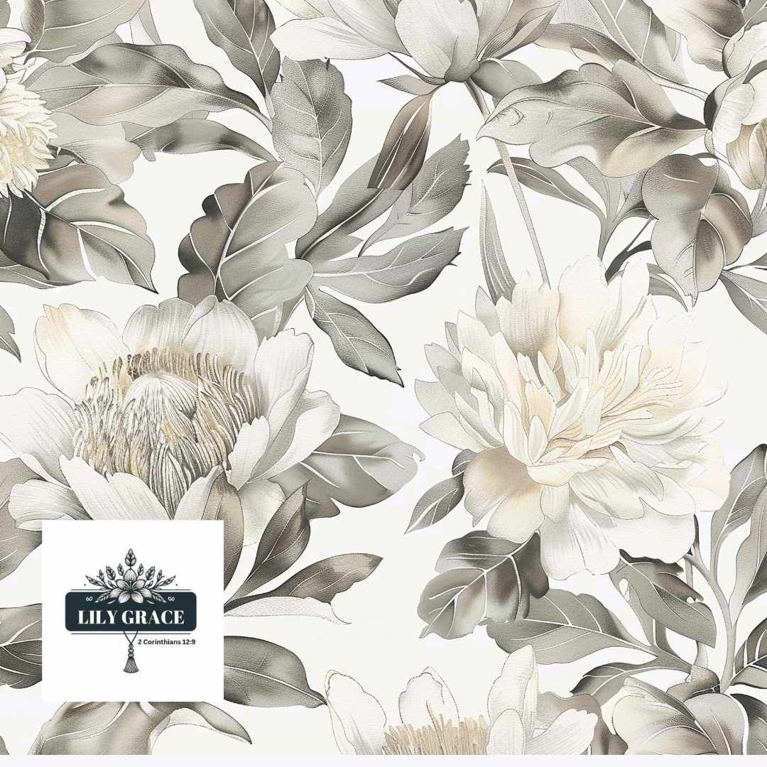 Grey floral wallpaper South Africa