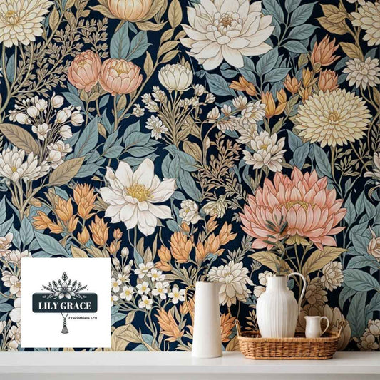 Blue floral wallpaper designs . Cushion wallpaper South Africa