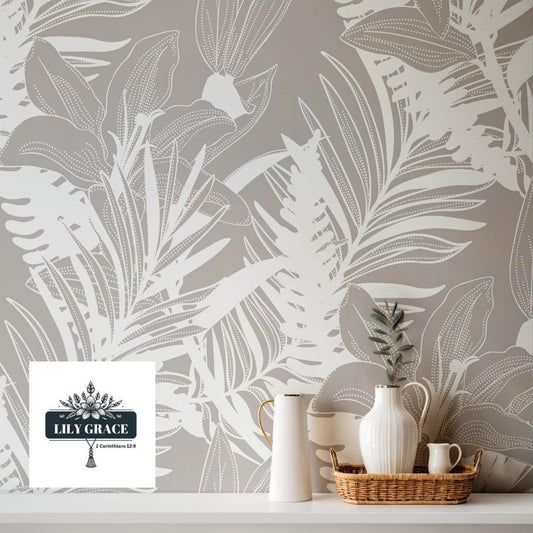 Delicate hand drawn Floral Wallpaper for Walls