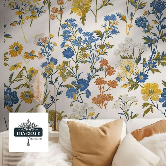 Botanical Bloom – Flowers Wallpaper (South Africa Exclusive)