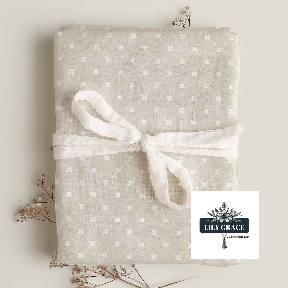 Faded bloom Cotton Muslin Baby Blanket