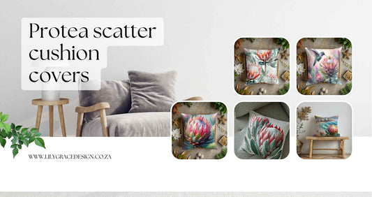 Protea scatter cushion covers 