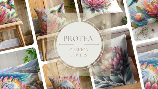 Protea scatter cushions from South Africa