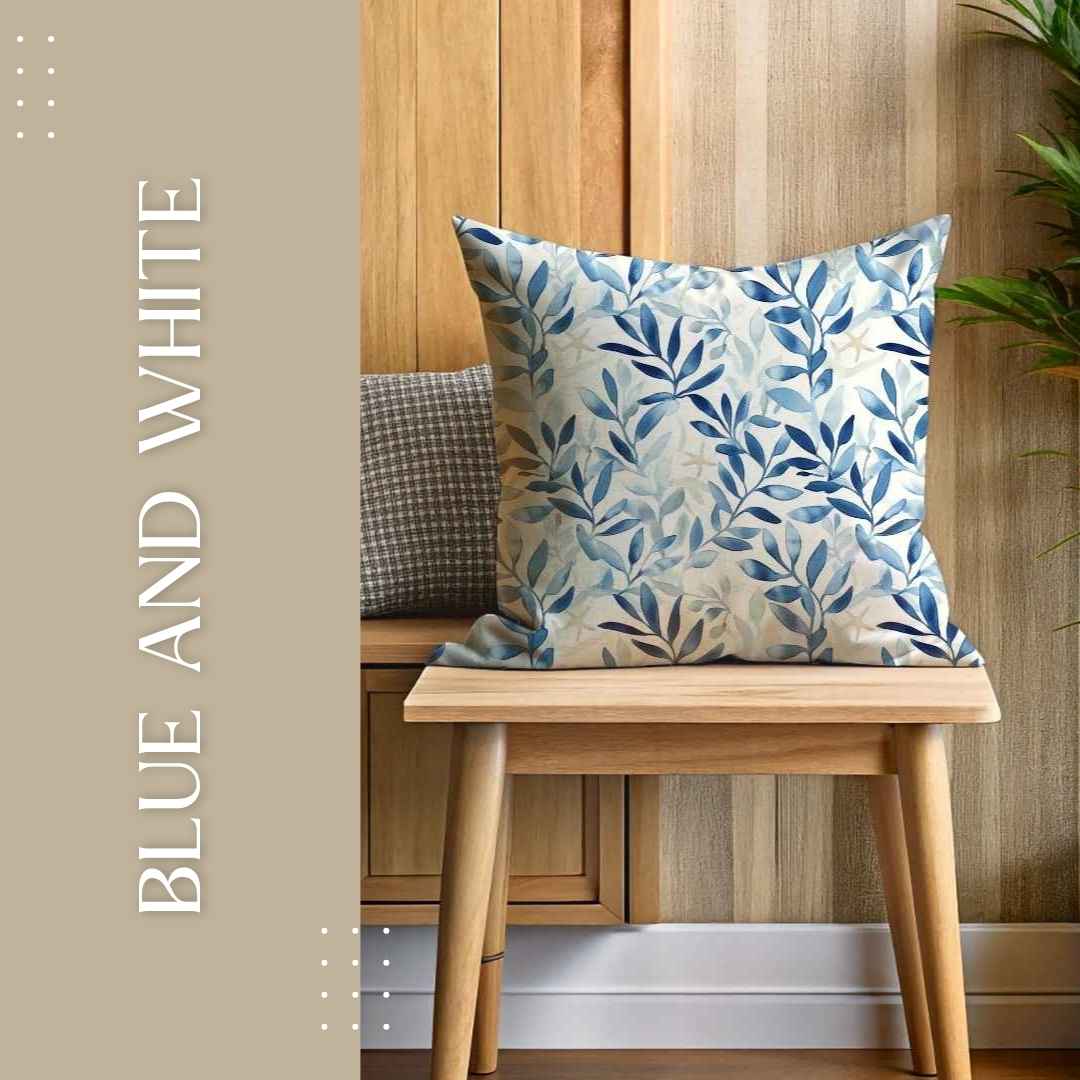 Blue and white scatter cushion covers
