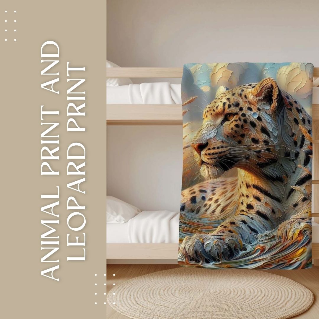 Animal and Leopard Print fleece blanket – custom made in South Africa, soft and stylish throw for home or gifting.