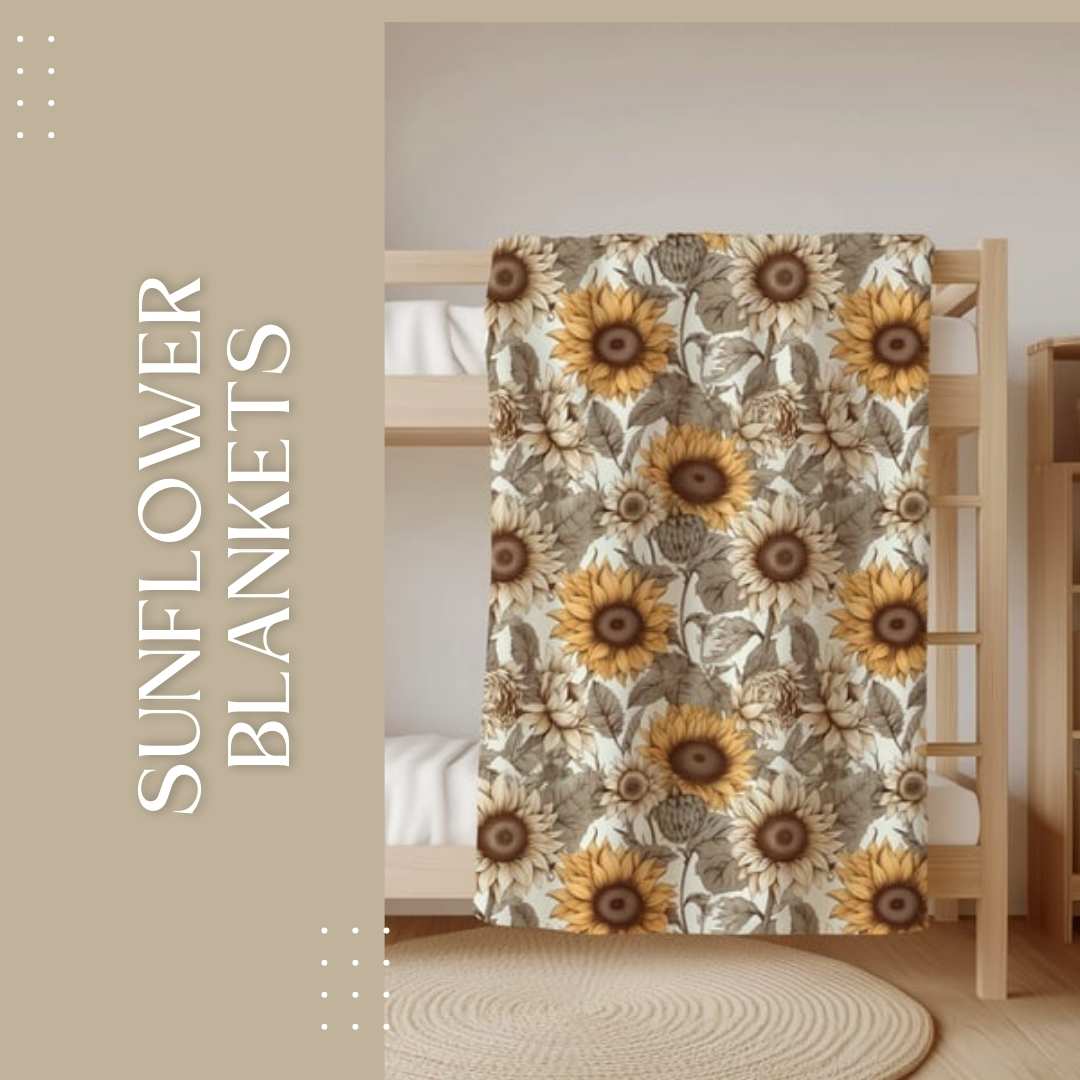 Sunflower blankets. fleece blankets