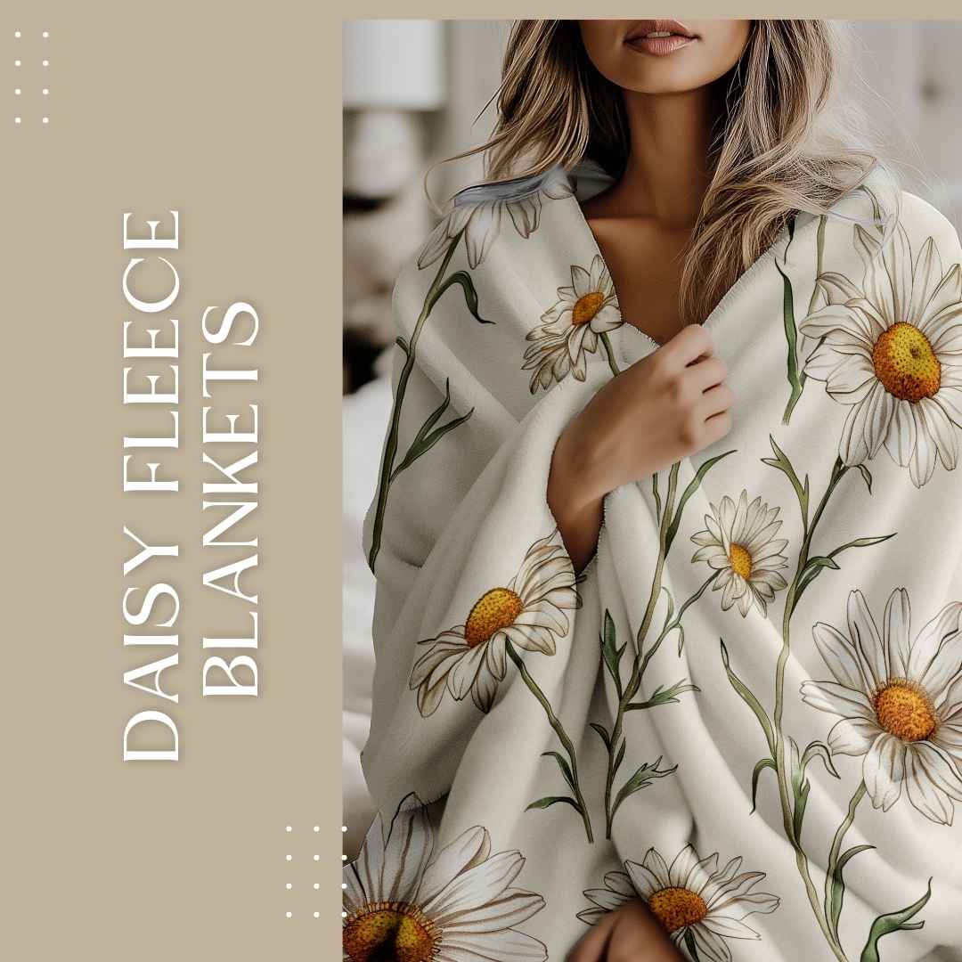 Daisy fleece blankets 