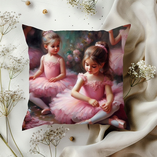 Little dancers cushion cover. Cotton
